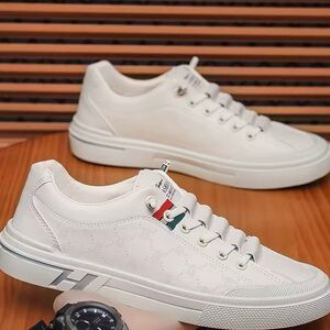 Elegant White Designer Sneakers